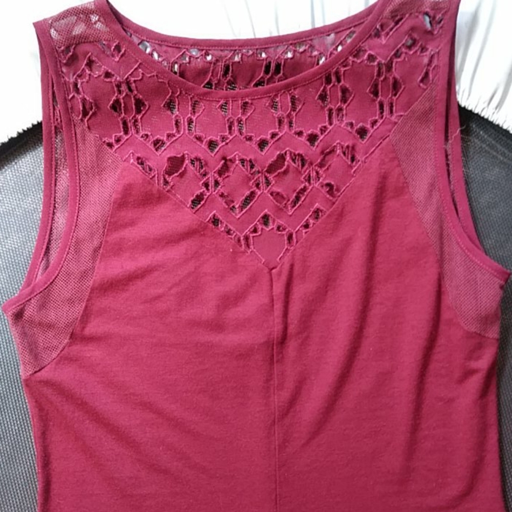 Dress with mesh pannels